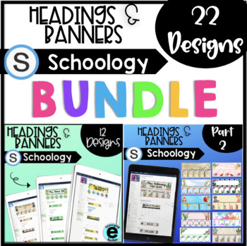 Preview of Schoology Header and Banner Design Bundle