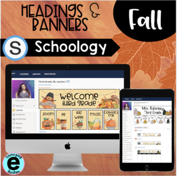 Preview of Schoology Header and Banner FALL Designs