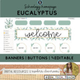 Schoology Homepage Theme with Editable Buttons - Eucalyptus
