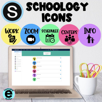 Preview of Schoology Icons | Elementary Theme | Freebie