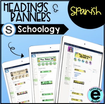 Preview of Schoology | SPANISH Header and Banner Designs