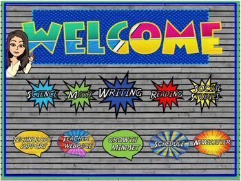 Preview of Schoology Superhero Welcome Banners and Buttons