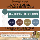 Schoology banner and buttons - Dark tones (Masculine homepage)