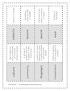 Schools Around the World Activities 2nd Grade Journeys Unit 3, Lesson 13