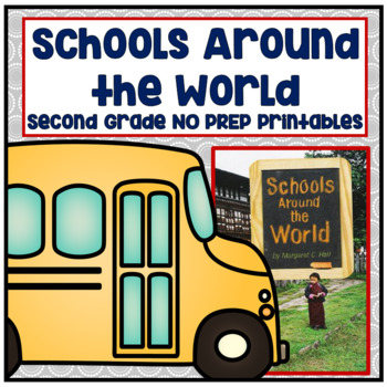 Preview of Schools Around the World Second Grade NO PREP Printables