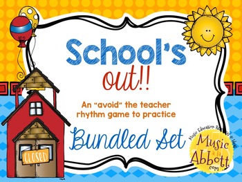 Preview of School's Out! An "Avoid The Teacher" Rhythm Game {bundled set}