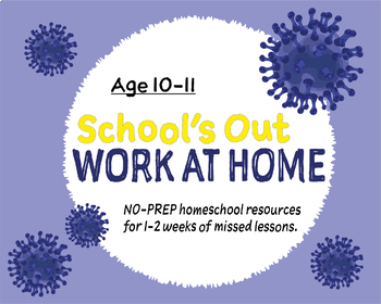 Preview of Schools Out For Coronavirus! Prepare For Distance Learning (age 10-11y) Grade 5