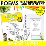 End of Year Poem for Kindergarten & 1st Grade Poetry Activ