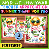 Schools Out Summer Gift Tag, End of Year Summer Gift Tags 