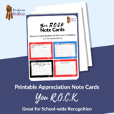 Appreciation Note Cards - celebrating students acts of kindness