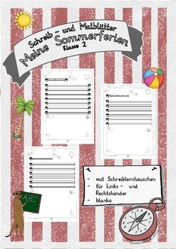 Preview of Schreib- und Malblätter Meine Sommerferien Klasse 2