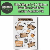 Schrodinger's Cat Print then Cut Stickers Physics Stickers