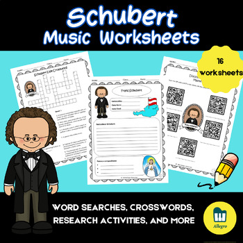 Preview of Schubert - Music Worksheets