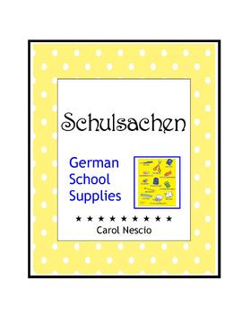 Preview of Schulsachen ~ German School Supplies ~ FREE ~