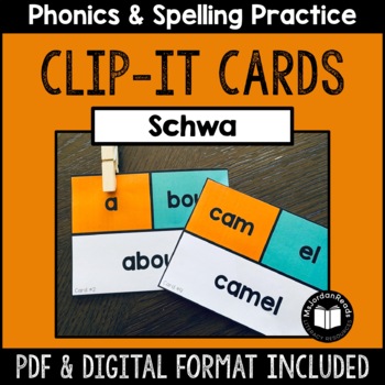 Preview of Schwa | Clip-It Cards for Phonics & Spelling | Google™ Slides | Digital