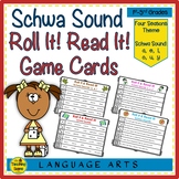 Schwa Sound Roll It Read It Words & Sentences Game Cards