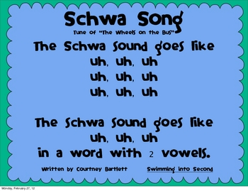 Preview of Schwa Song