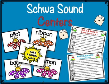 Schwa Sound Centers & Worksheets by The Teaching Scene by Maureen