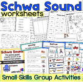 Schwa Sound Words Worksheets