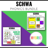 Schwa Sounds Activities Hybrid Phonics Bundle