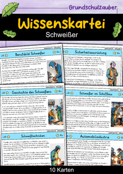 Preview of Schweißer - Wissenskartei - Berufe (German)
