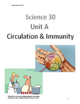 Preview of Science 30 Unit A Part 1: Circulatory System