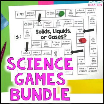 Preview of 5th Grade Science Review Games - Nature of Science, Weather, Rocks & More!