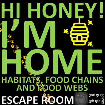 Preview of Science: 8 Habitats, Food Chains and Webs- ESCAPE ROOM 10 Challenges, Answer Key