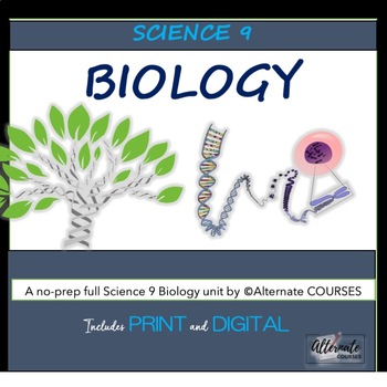 Preview of Science 9 Unit 2: Biology BUNDLE (print and digital)