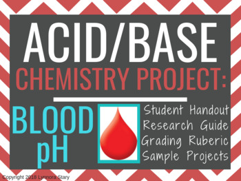 Preview of Science ACID BASE Chemistry Project: "Healthy Blood pH"