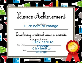 Preview of Science Achievement Award 2