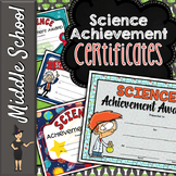 Science Achievement and Award Certificates - EDITABLE!