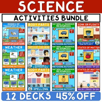 Preview of Science Activities Boom Cards Bundle (for Preschool, Pre-K and Kinder)