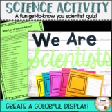 Science Activity Back to School: What Type of Scientist Are You?