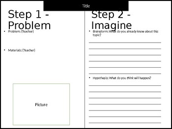 Preview of Science Activity Data Sheets