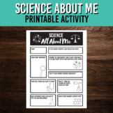 Science All About Me | Back to School Printable Activity 