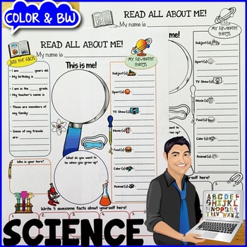 Preview of Science All About Me Printable {Dollar Deals Paper/Poster/Worksheet/Page}