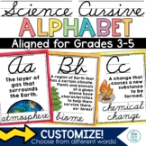 Science Alphabet Posters Cursive | ABCs Vocabulary | Class