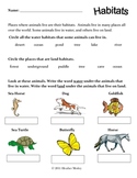 Science: Animals of Land and Water Habitats