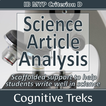 Preview of Science Article Analysis Activity - Critical Thinking, Writing Skills & Inquiry