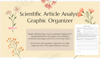 Preview of Science Article Analysis Graphic Organizer
