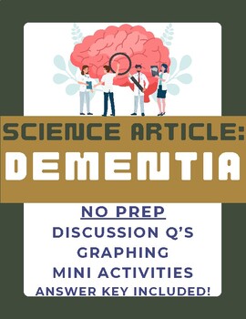 Preview of Science Article: Dementia | No Prep | Sub Plan | Brain | Health | Medical | EOY