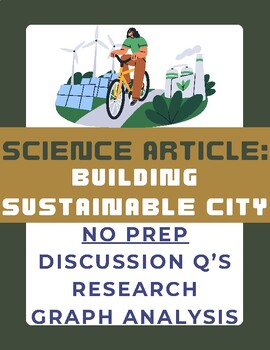 Preview of Science Article Going Green: Building Sustainable Cities | Sub Plan | No Prep