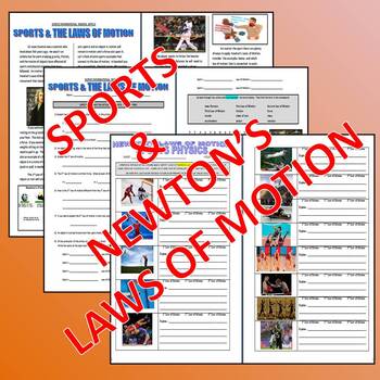 Preview of Science Article - Newton's Laws of Motion (Physics / article / worksheet / sub)