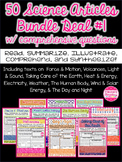 Science Articles: 10 Pack Bundle Deal!  Paired Text Compre