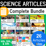 Science Articles Reading Comprehension Passages BUNDLE | 4