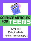 Science Articles for Teens | No Prep | Sub Plan | Data Ana