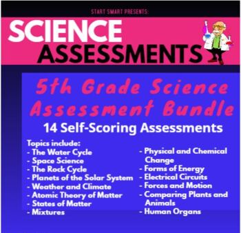 Preview of Science Assessment Bundle - 5th Grade - Self-Grading Assessments Google Forms
