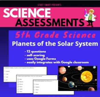 Preview of Science Assessment: Planets of the Solar System (self-scoring online activity)