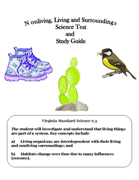 Preview of Science: Assessment & Study Guide for Living and Nonliving